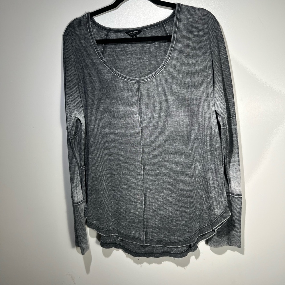 Lucky Brand Exposed Seam Long Sleeve Thermal Sz Large - Picture 5 of 11